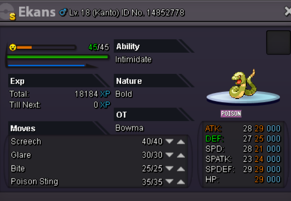 wts epic shiny ekans - Shiny and Special Pokémon - Gold - Pokemon ...