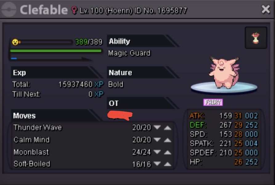 Clefable -- Full 25+ -- GODLY - Selling Pokémon - Silver - Pokemon ...