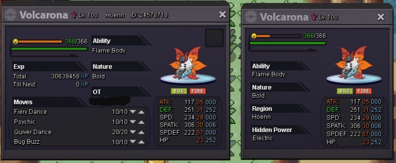 Volcarona (31, 29) BOLD auction Selling - Gold - Pokemon Revolution Online