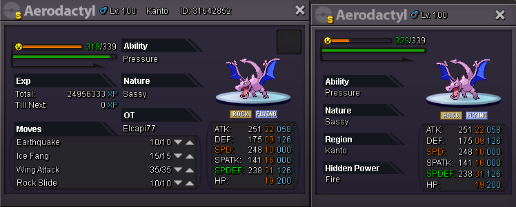 SHINY AERODACTYL - Shiny and Special Pokémon - Silver - Pokemon