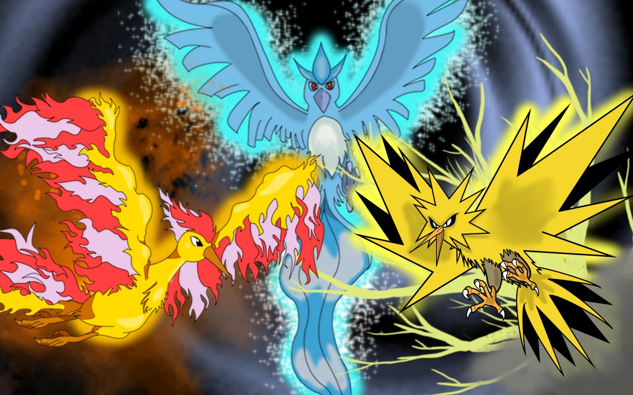 Articuno, Zapdos and Moltres Trio of Legendary Pokémon for North America 