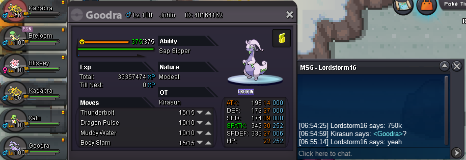 Epic modest sap sipper Goodra(starting 700k) - Selling Pokémon - Silver ...