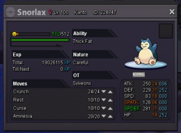 Epic Snorlax Thick fat, Careful. - Selling Pokémon - Silver - Pokemon ...