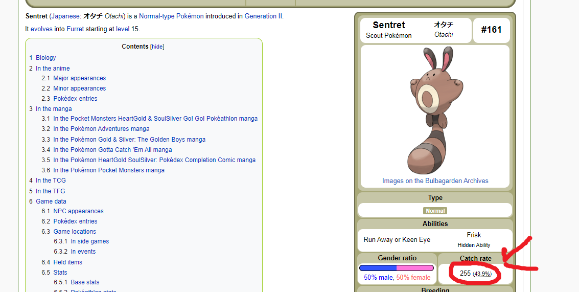 161 Sentret (HeartGold/SoulSilver)  Pokemon, Pokemon pokedex, O pokemon