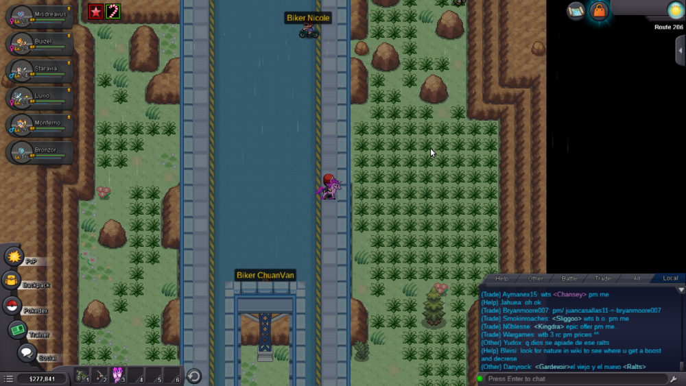 Route 206 - Sinnoh - Mapping Bugs - Pokemon Revolution Online