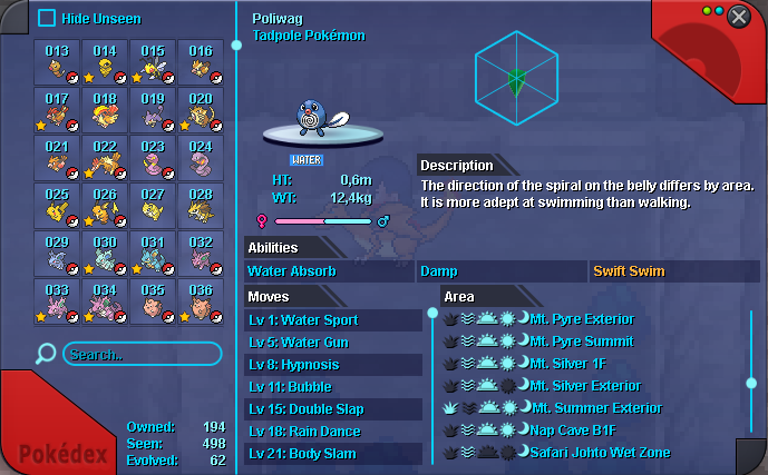 Revived Edition Pokedex Order + Bonus GEN II by NaoTheSillyDuffer