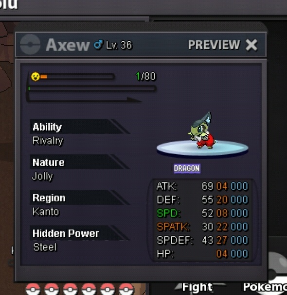 AXEW!! - Shiny and Special Pokémon - Silver - Pokemon Revolution Online
