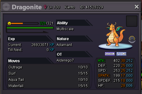 Auction Dragonite H A Adamant Selling Pokemon Silver Pokemon Revolution Online