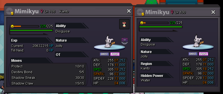 wts mimikyu shiny jolly - Shiny and Special Pokémon - Cross Server -  Pokemon Revolution Online