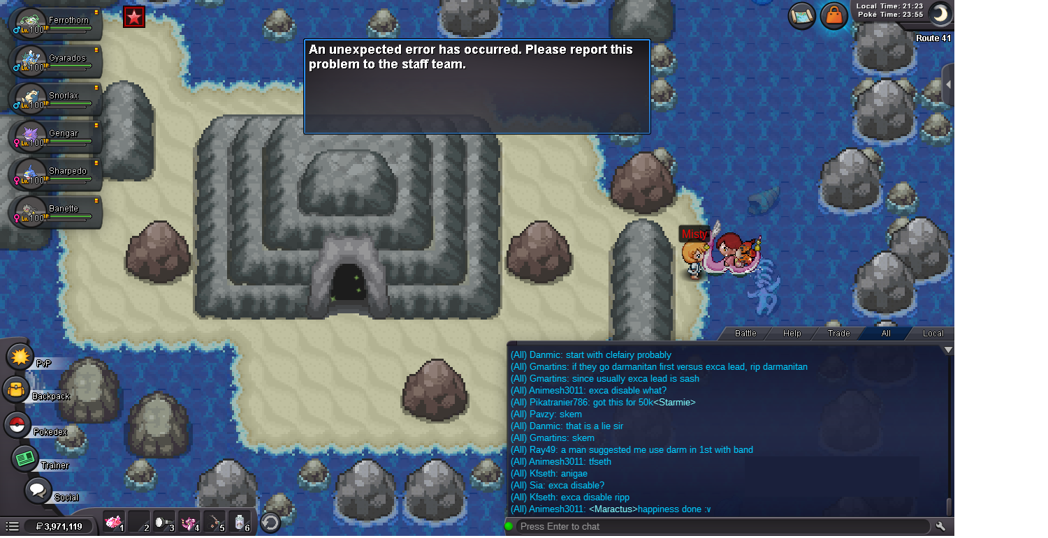 Boss Misty Bug Resolved Bugs Pokemon Revolution Online