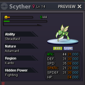 done scyther auction - Selling Pokémon - Gold - Pokemon Revolution Online