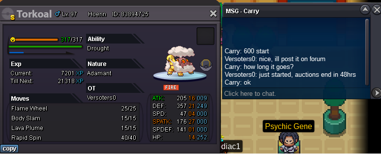 WTS shiny Onix and shiny Ninetales with Drought - Shiny and Special Pokémon  - Gold - Pokemon Revolution Online