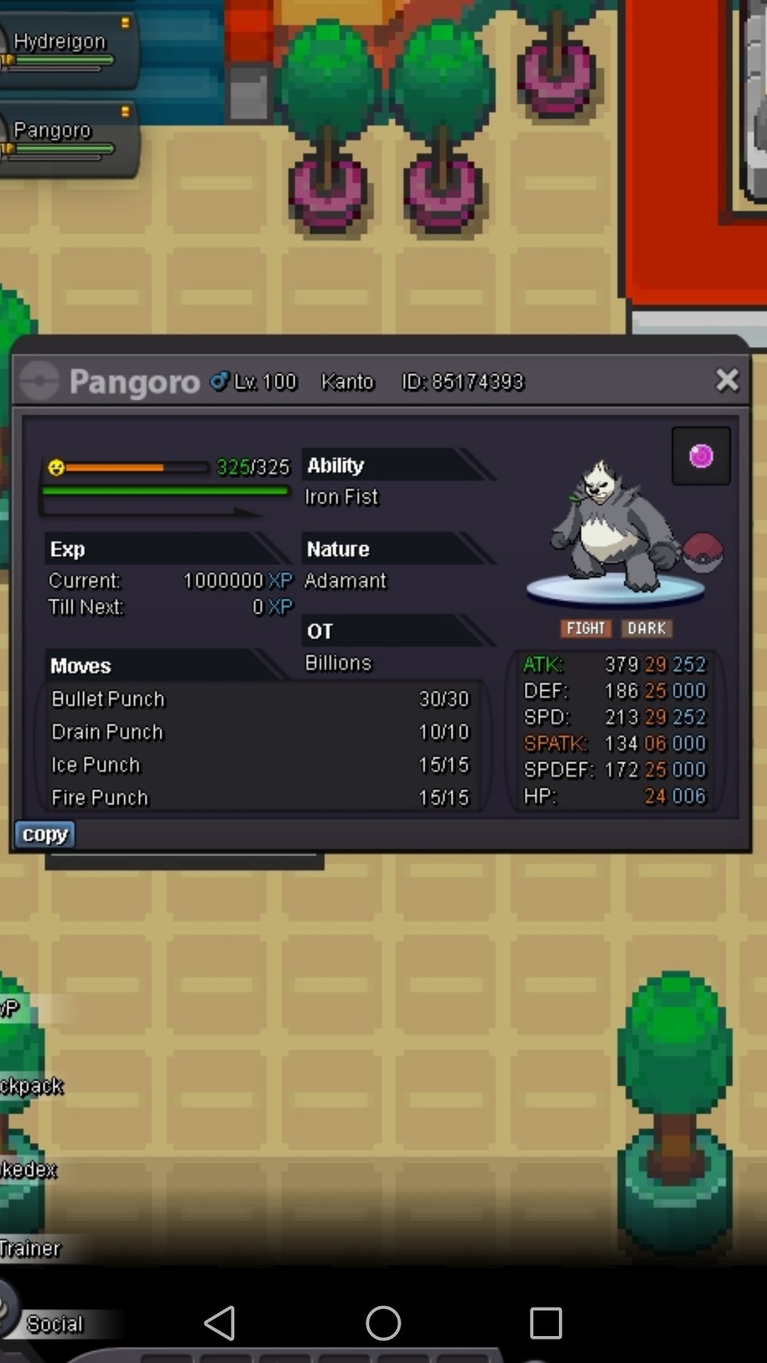 Pangoro Iron Fist 24+ closed - Selling Pokémon - Silver - Pokemon
