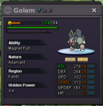 WTS Golem-Alolan / Magnet pull / Adamant - Selling Pokémon - Silver ...