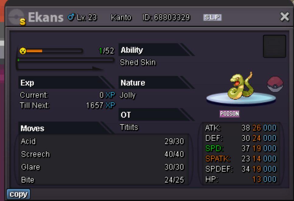 SHINY Arbok and Ekans - Shiny and Special Pokémon - Gold - Pokemon ...