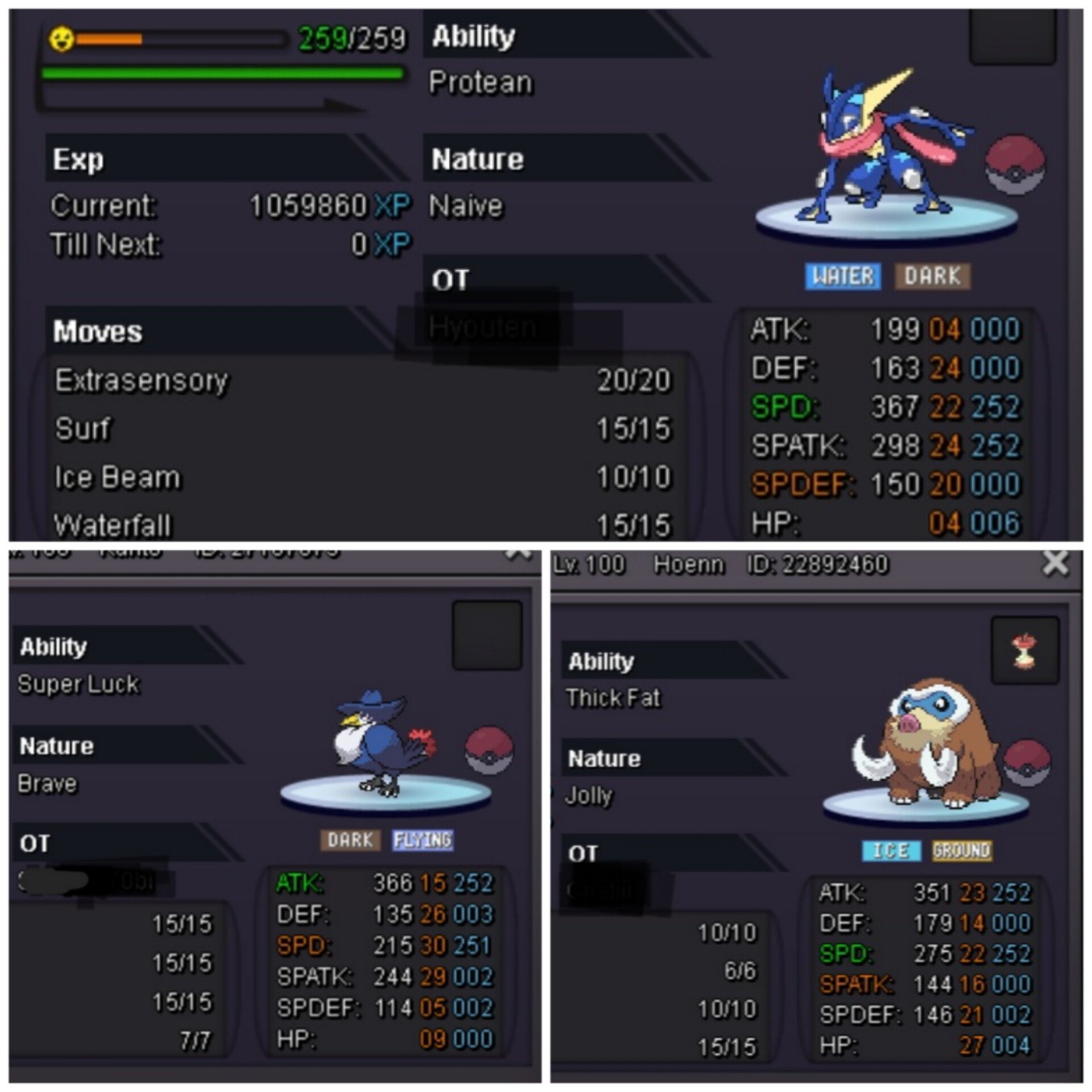 Bundle Sale mamo g ninja hunchkrow Selling Pok mon Gold Pokemon 