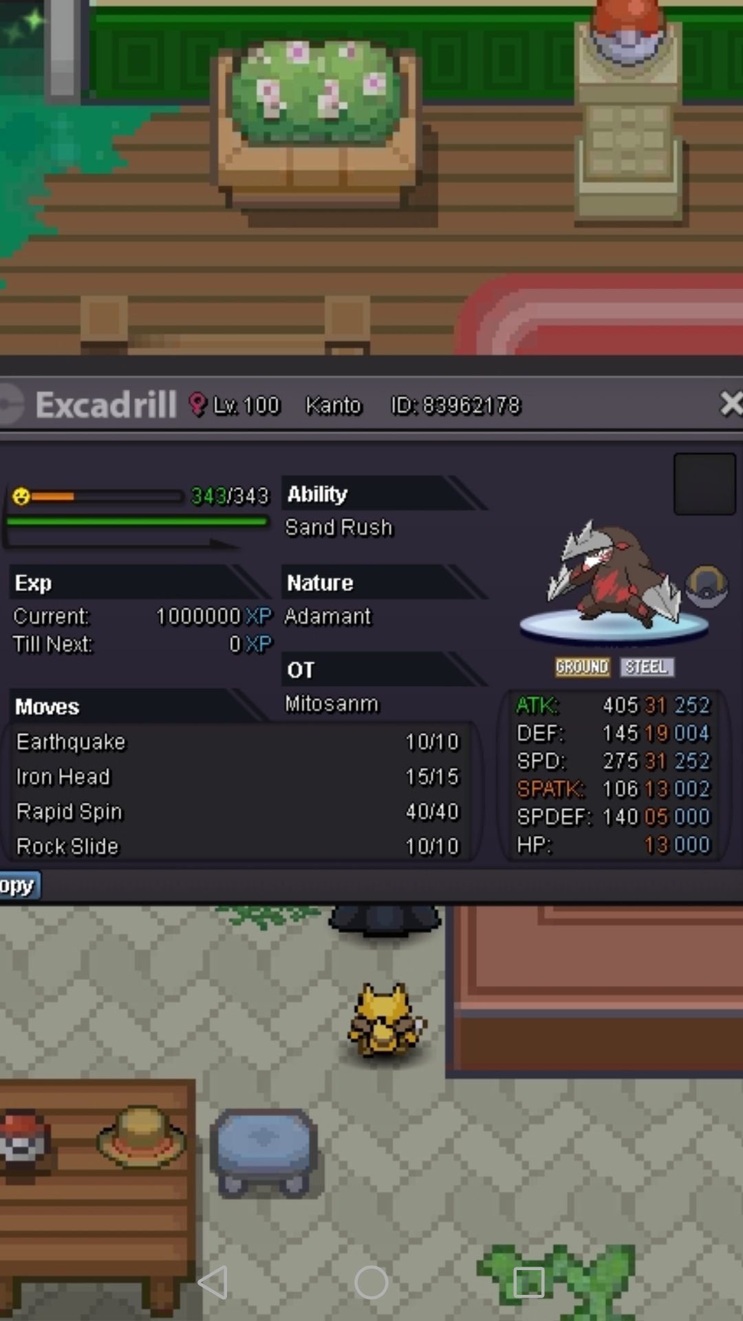 Excadrill 31 31 Sand Rush - Selling Pokémon - Silver - Pokemon Revolution  Online